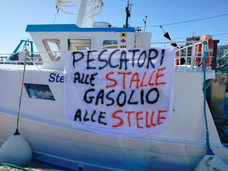 Crisi della pesca: le marinerie di Mola e Monopoli protestano in porto. "Fermi biologici non pagati e sanzioni punitive"